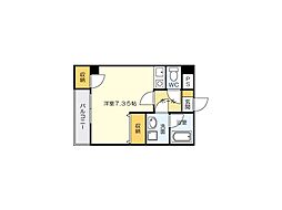 ピアーノKM21 ワンルームの間取図画像