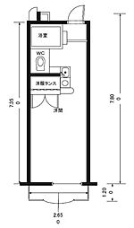 セイコーガーデンふじみ野 ワンルームの間取図画像
