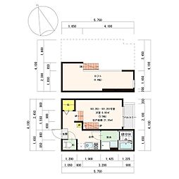 イル・マーレ香住ヶ丘 1Kの間取図画像