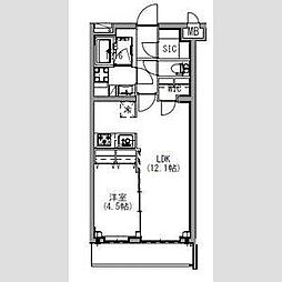 S-RESIDENCEkitatoda 1LDKの間取図画像