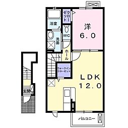 エクセレント・ヴィラ城東A 1LDKの間取図画像