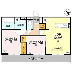 D-Regalo下馬S 2LDKの間取図画像
