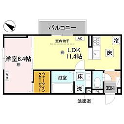 D-Regalo下馬N 1LDKの間取図画像