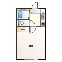 B-style八剣 1Kの間取図画像