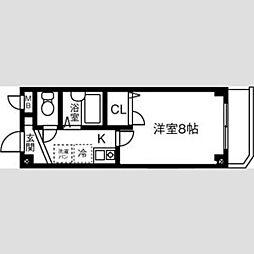 グラシアスハラ 1Kの間取図画像
