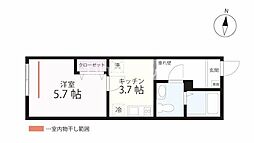 QUIET CRAB HOUSE 本郷台IIB号棟(仮) 1Kの間取図画像