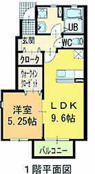 ファインプレイス3 1LDKの間取図画像