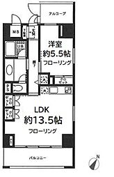 ロジュマン湘南 1LDKの間取図画像
