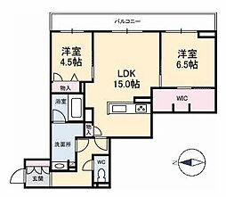 Bonheur櫻 2LDKの間取図画像