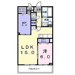 サンリットハーモニー 1SLDKの間取図画像