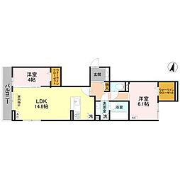 クレスタ 2LDKの間取図画像