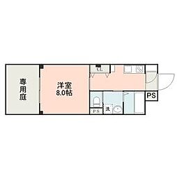 ヴィレッジ1月出 1Kの間取図画像
