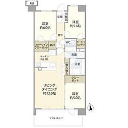 ザ・パークハウスオイコス鎌倉大船 3LDKの間取図画像