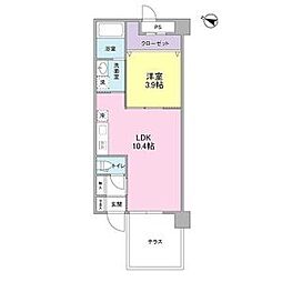 SouthHills 1LDKの間取図画像