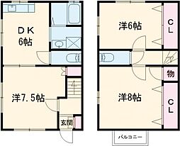 ハイエストヒル寺尾 3DKの間取図画像