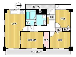サーパス城南 3LDKの間取図画像
