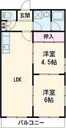 サンルーミー 2LDKの間取図画像