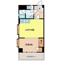 第2エステート・ミト 1LDKの間取図画像