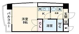 ジュネス壱番館 1Kの間取図画像