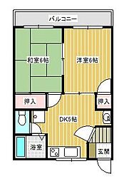 サンピアなだ 2DKの間取図画像
