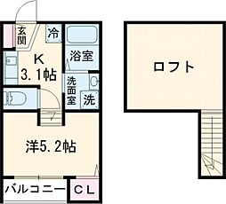 MODERNPALAZZO須屋Balm 1Kの間取図画像