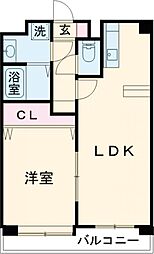 ParcVert公立大 1LDKの間取図画像