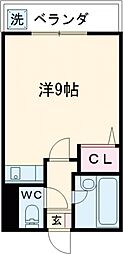 アップルハウス ワンルームの間取図画像