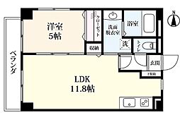 シンフォニィ駅前中央 1LDKの間取図画像