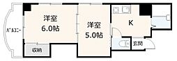 清和京橋 2Kの間取図画像