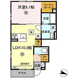 Yucca Terrace 1LDKの間取図画像