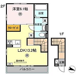 Yucca Terrace 1LDKの間取図画像