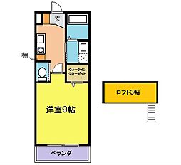 ALFOREST折立 ワンルームの間取図画像