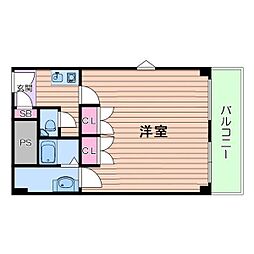 アバンティ貝塚南棟 1Kの間取図画像
