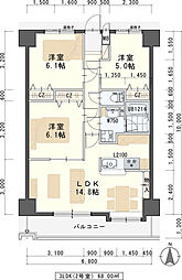 HokuleaSendai 3LDKの間取図画像