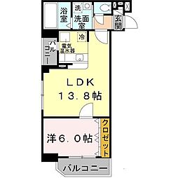 イーストキューブ 1LDKの間取図画像
