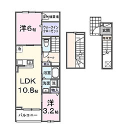 K・Sガーデン IV 2LDKの間取図画像