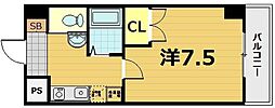ピュアドミトリーシミズ 1Kの間取図画像