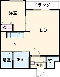 ソレミア 1LDKの間取図画像