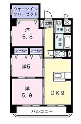 プライムタウン 3DKの間取図画像