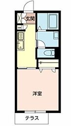 インステージ繁昌A 1Kの間取図画像