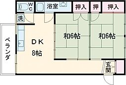 たつみビル 2DKの間取図画像