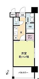 レジディア博多2 1Kの間取図画像