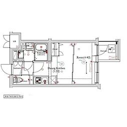 ベルシード方南町 1DKの間取図画像