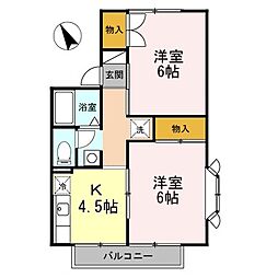 ルマージュB 2Kの間取図画像