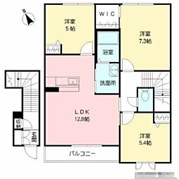 MAST日明B 3LDKの間取図画像