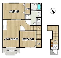 エテルネル生水2 2LDKの間取図画像