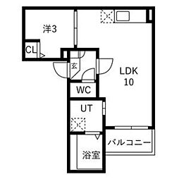 Jack kotobukiI 1LDKの間取図画像