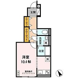 ムーンライトテラス ワンルームの間取図画像