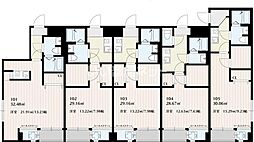 SKリデンテ白井笹塚I・II ワンルームの間取図画像