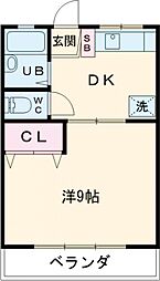 ファミリーコーポ 1DKの間取図画像